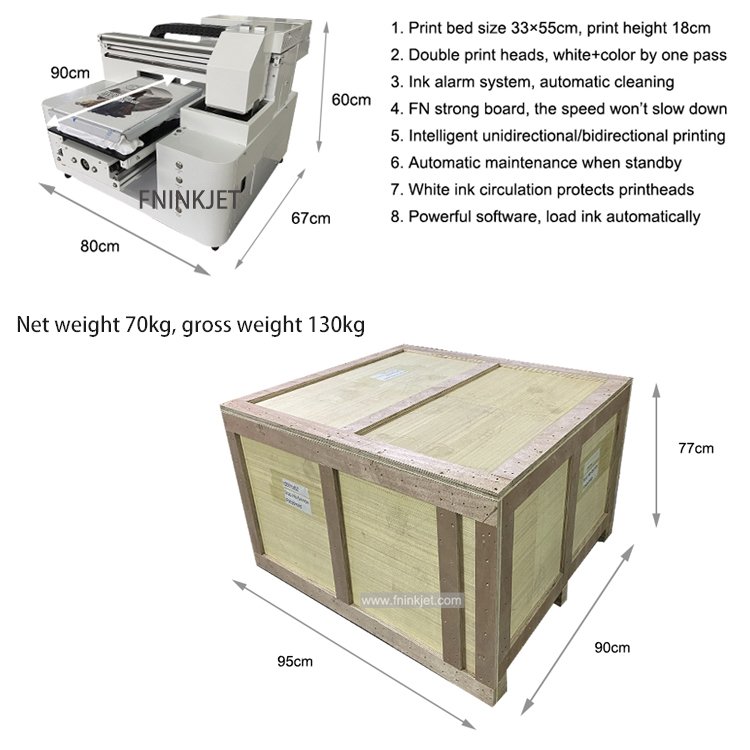Newest Design DTG Printer A3 Pro XP600 Double Head Direct to T-Shirt Logo Print Digital Tshirt Printing Machines for Sale