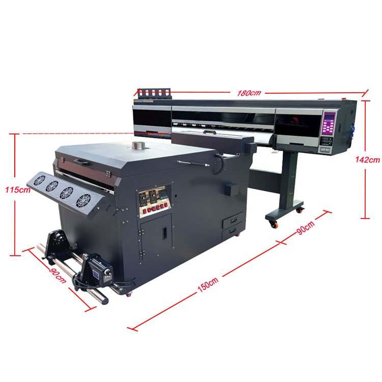 heyme 60cm.62cm cm Two i3200 Heads Fast Speedy Garment Hoodie Sportswear DTF Roll Print Inkjet Shaker Printer