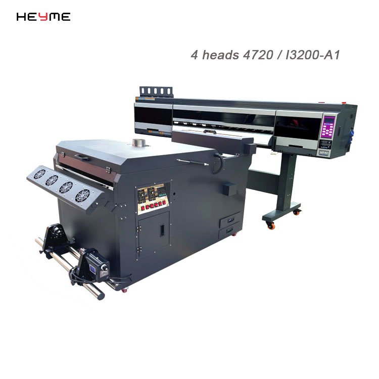 heyme 60cm.62cm cm Two i3200 Heads Fast Speedy Garment Hoodie Sportswear DTF Roll Print Inkjet Shaker Printer