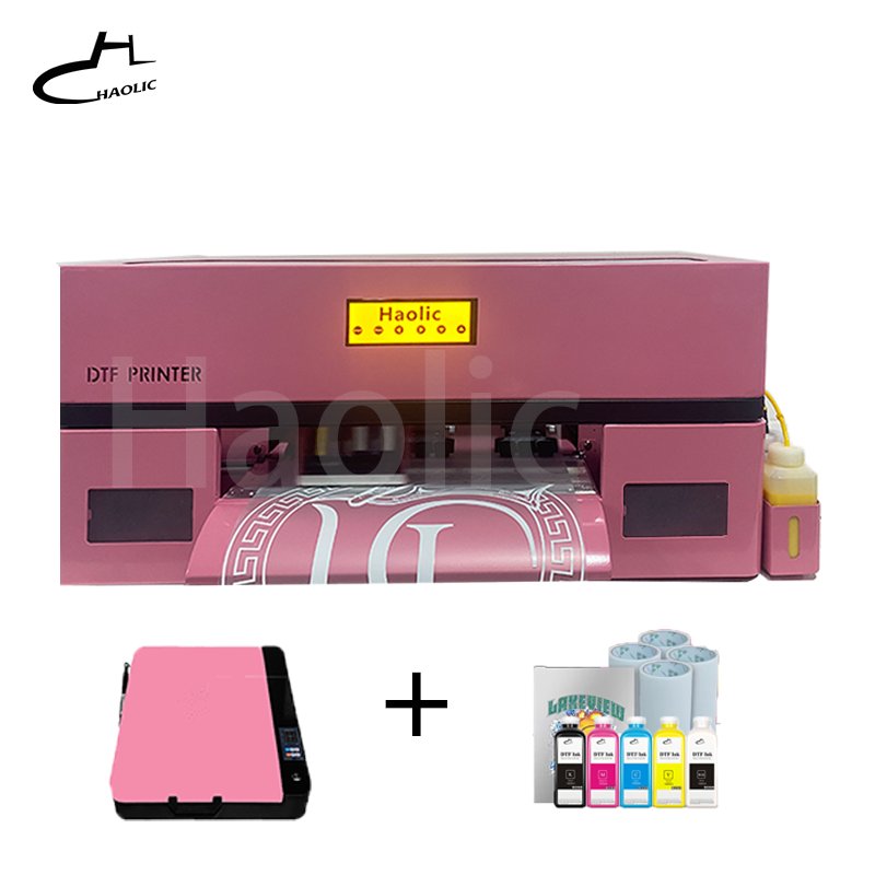 2024 pink dtf printer Fast delivery A3 XP600 Print Head with Pink Oven inkjet printer For Any textile a3 dtf Printer