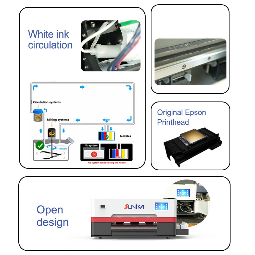 Sunika new A3 12 inch printer High Quality 30cm dtf t shirt Digital DTF Inkjet Printer xp600 printheads printing machine