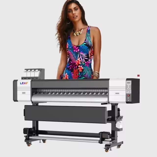 LEAF Factory Price 1800mm Large Format Sublimation Inkjet Printer With I3200*2 Printhead For clothingprinting