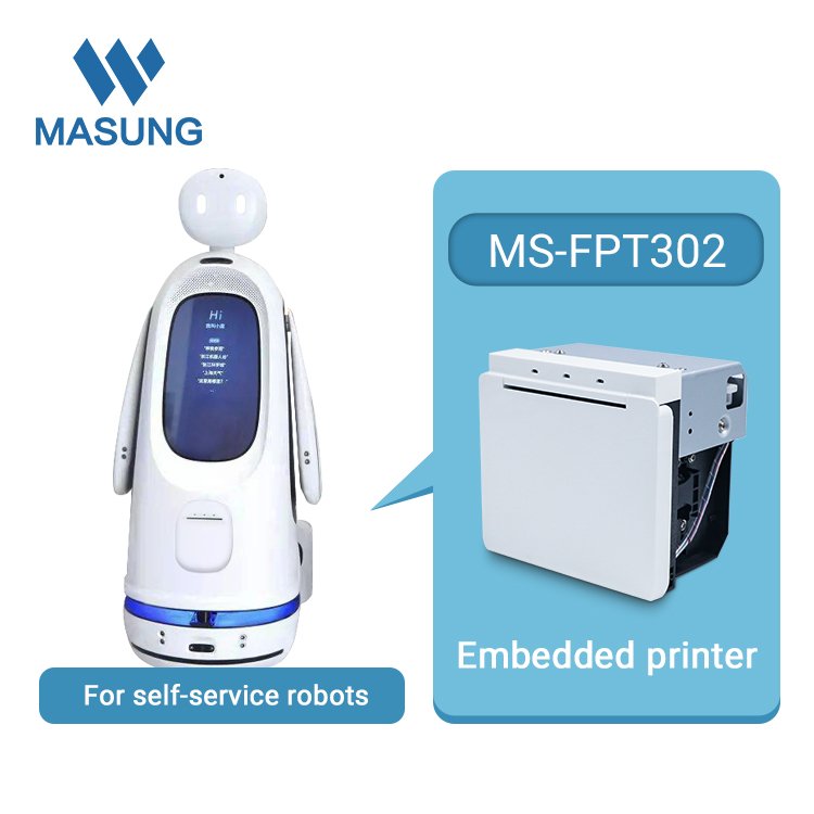 High Quality Thermal Receipt MS-FPT302 80mm 2 Inch DC24V Thermal Panel Printer With Auto Cutter For Kiosk Black Color
