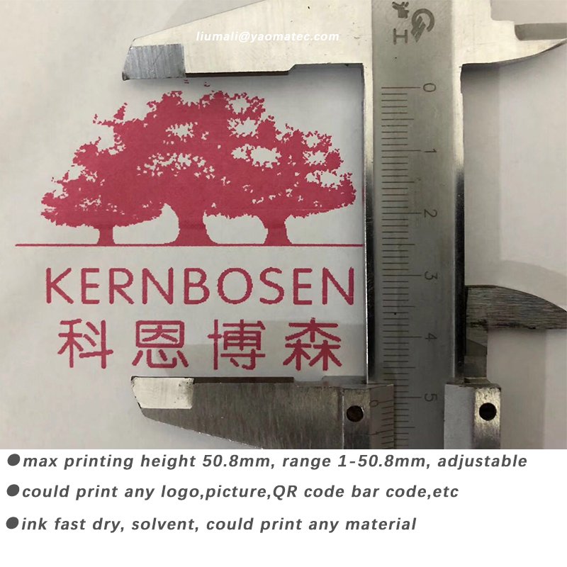 YAOMATEC 5CM 50.8mm Industrial Handheld handjet inkjet Printer expiry date printer logo printer for plastic bottle bags wood