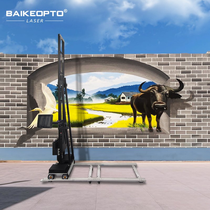 CMYKW UV 3D Vertical Wall Painting Machine DX7 Indoor Outdoor Wall Arts Printer