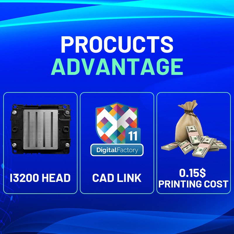 dtf 60cm printer powder shaking machine high speed t-shirt printing inkjet 4720 garment heat printer dtf roll printer