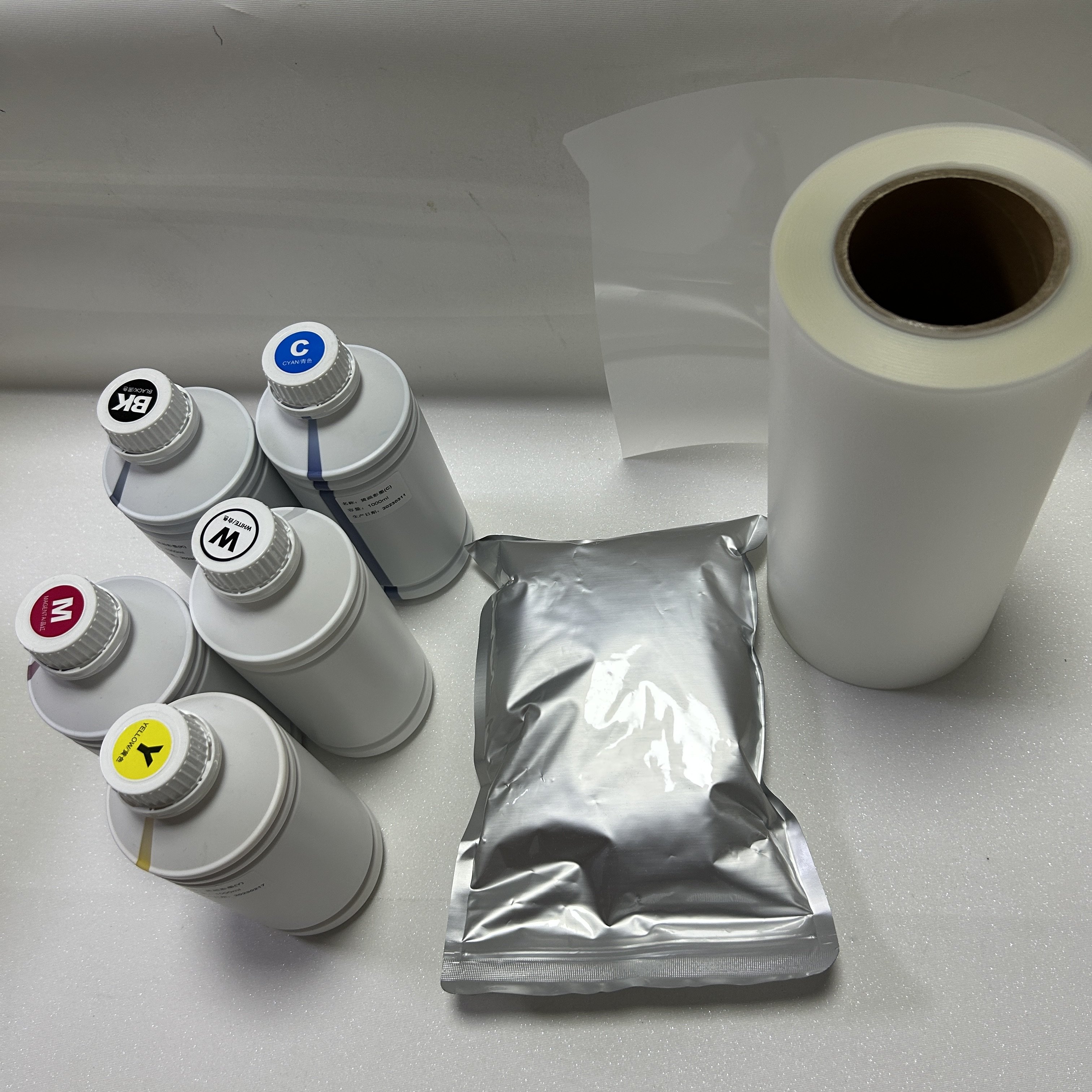 1000ml premium textile pigment DTF Film ink color kit White ink For xp600 i3200 glow printer dtf transfer
