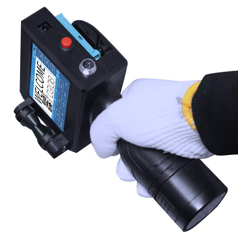 4.3Inch Touch Screen 12.7mm Handheld Smart Inkjet Batch Coding Expiry Date Sticker Printer