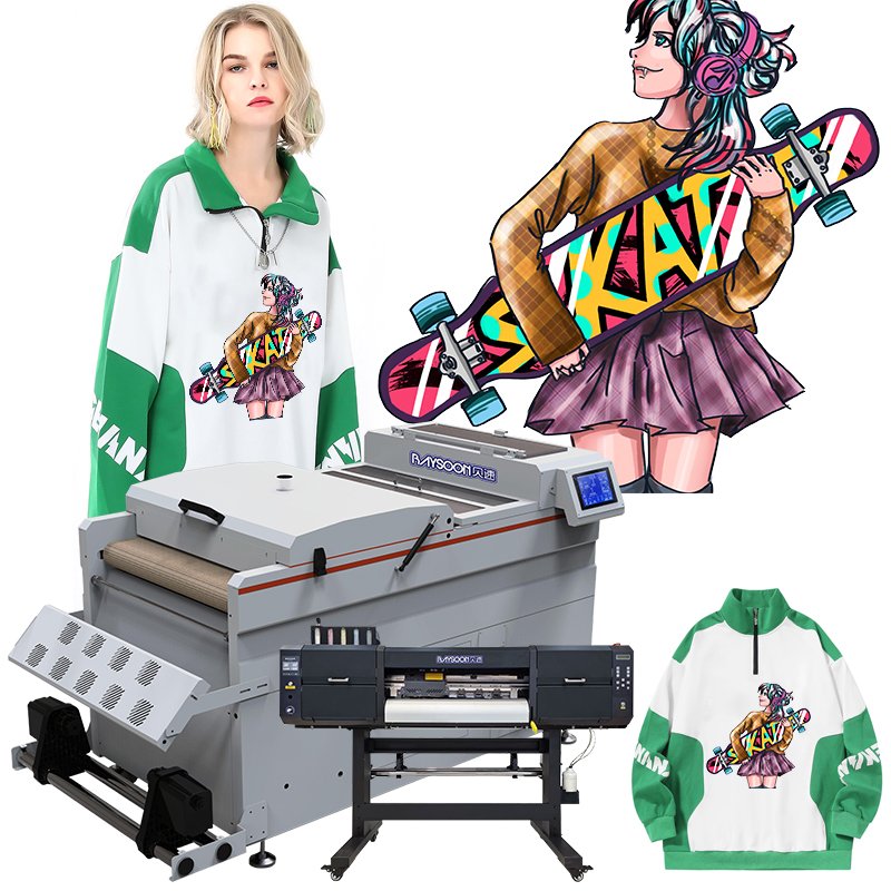 60cm heat transfer PET film T shirt dtf printer with shake powder machine DTF printer for eps xp600