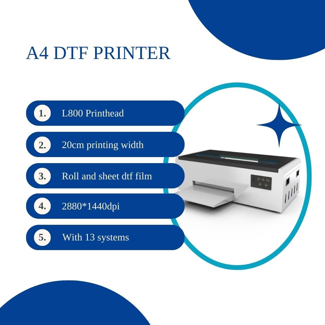 Erasmart L805 Head Mini Impresora Portatil Digital Printer T Shirt Printing Machine A4 Dtf Printer for Small Business