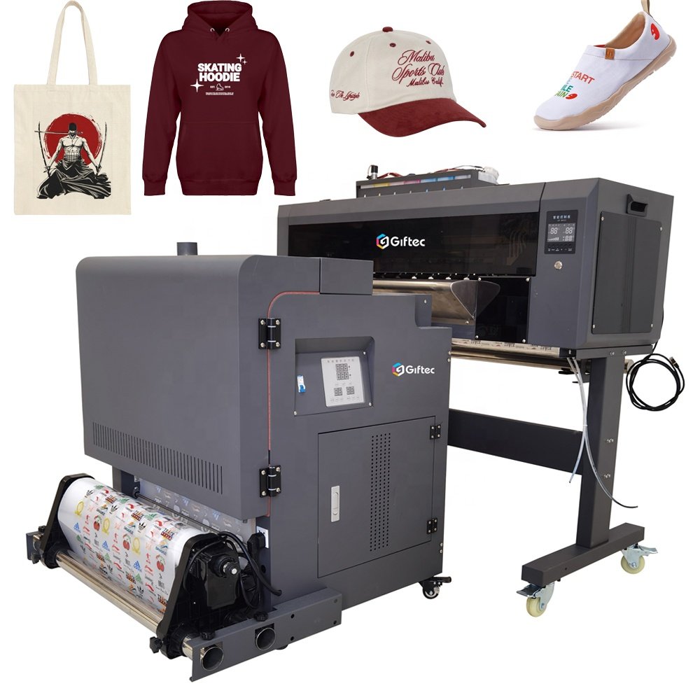 Giftec Factory Direct sales dtf printer 60cm DIY Cloth printing machine 2 head i3200 dtf Tshirt film transfer inkjet printer