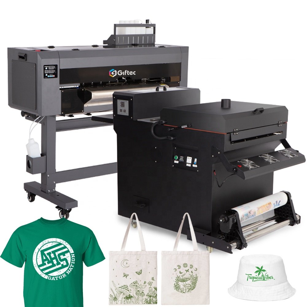 Giftec Factory Direct sales dtf printer 60cm DIY Cloth printing machine 2 head i3200 dtf Tshirt film transfer inkjet printer