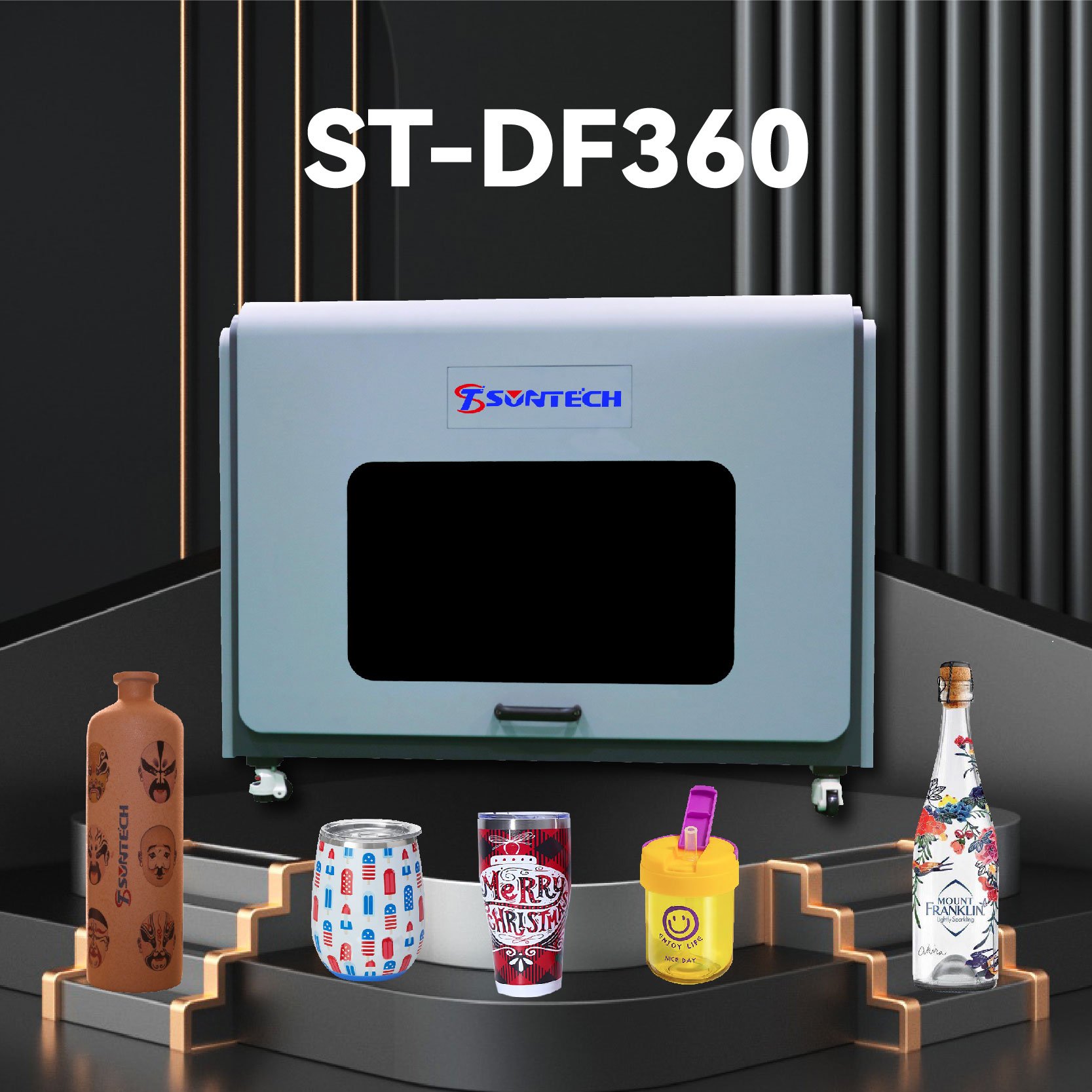 Bottle printer 360-degree printing rotary printer digital cylinder printer