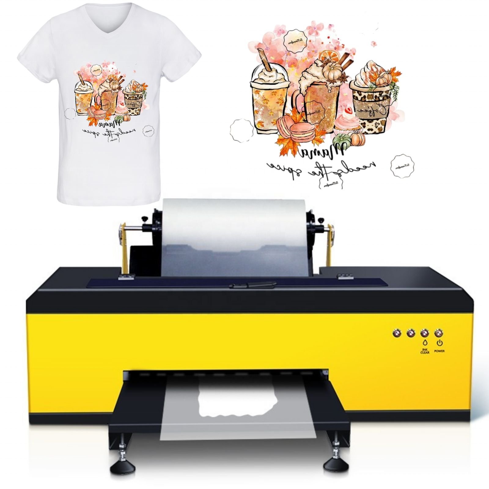 PET Transfer Film Roll 30cm R1390 DTF Printer A3 DTF Inkjet Printer Digital DTF Printing Machine