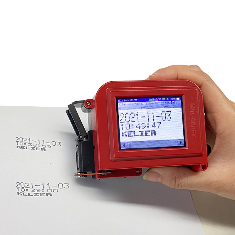 Kelier 2023 new inkjet printer mini hand printer to print production date food bag bottle body