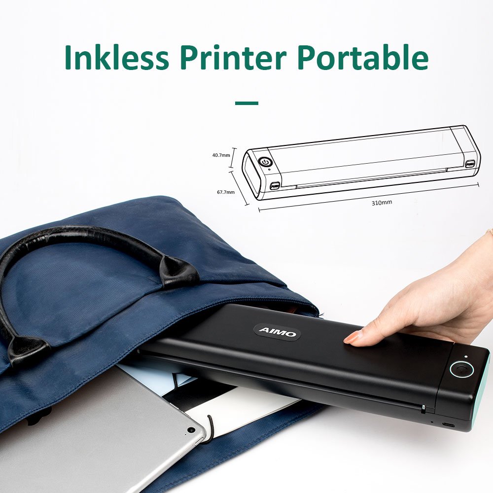 AIMO 8 Inch Eco friendly No Ink Mini A4 Portable printer Wireless Mobile Thermal Printer a4 thermal printer