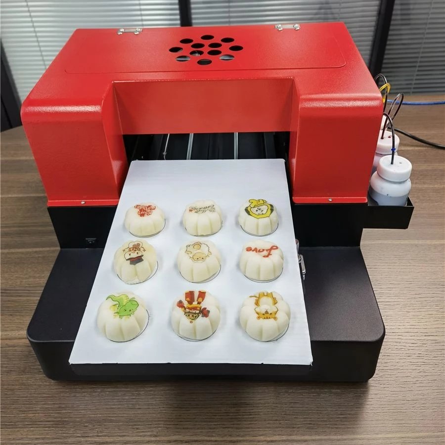 A4 Size Food Dessert Printer With Edible Ink Print Machine For Sugar Fondant Cookies Chocolate Beans Macaron Printing
