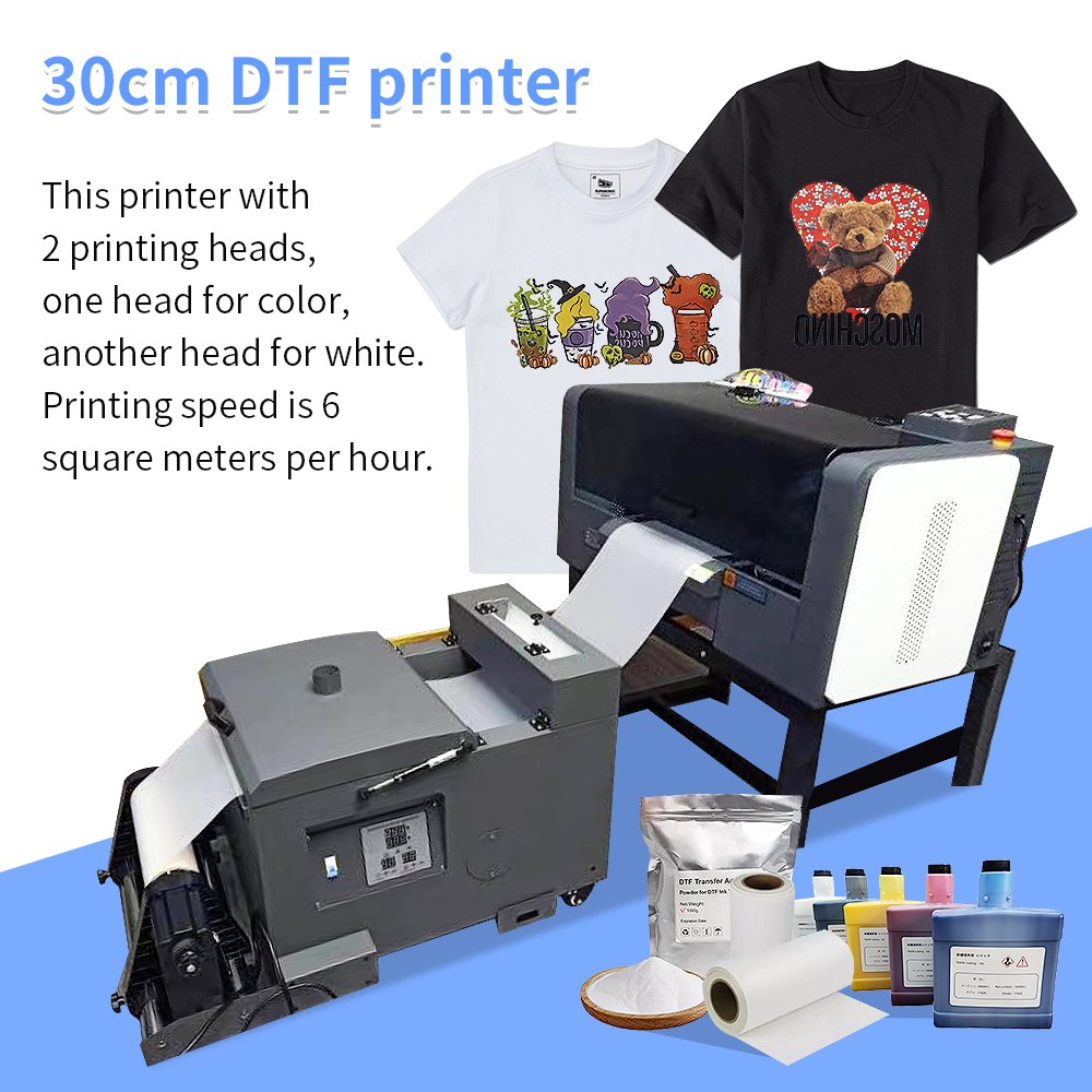 High Quality DTF Printer Printing Machine T Shirt Printer A3 Heat Transfer PET Film Inkjet Printers Provided 60 Automatic CMYK+W