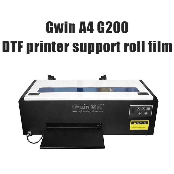 A4 Size DTF Digital Inkjet Printer G200 Multicolor Automatic Machine T-Shirt Label Printing New Condition Letterpress Plate Type