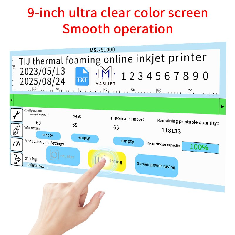 Production Date Encoder, Inkjet Encoder Batch Code Validity Printing Machine Aluminum Tin Can Printing Machine