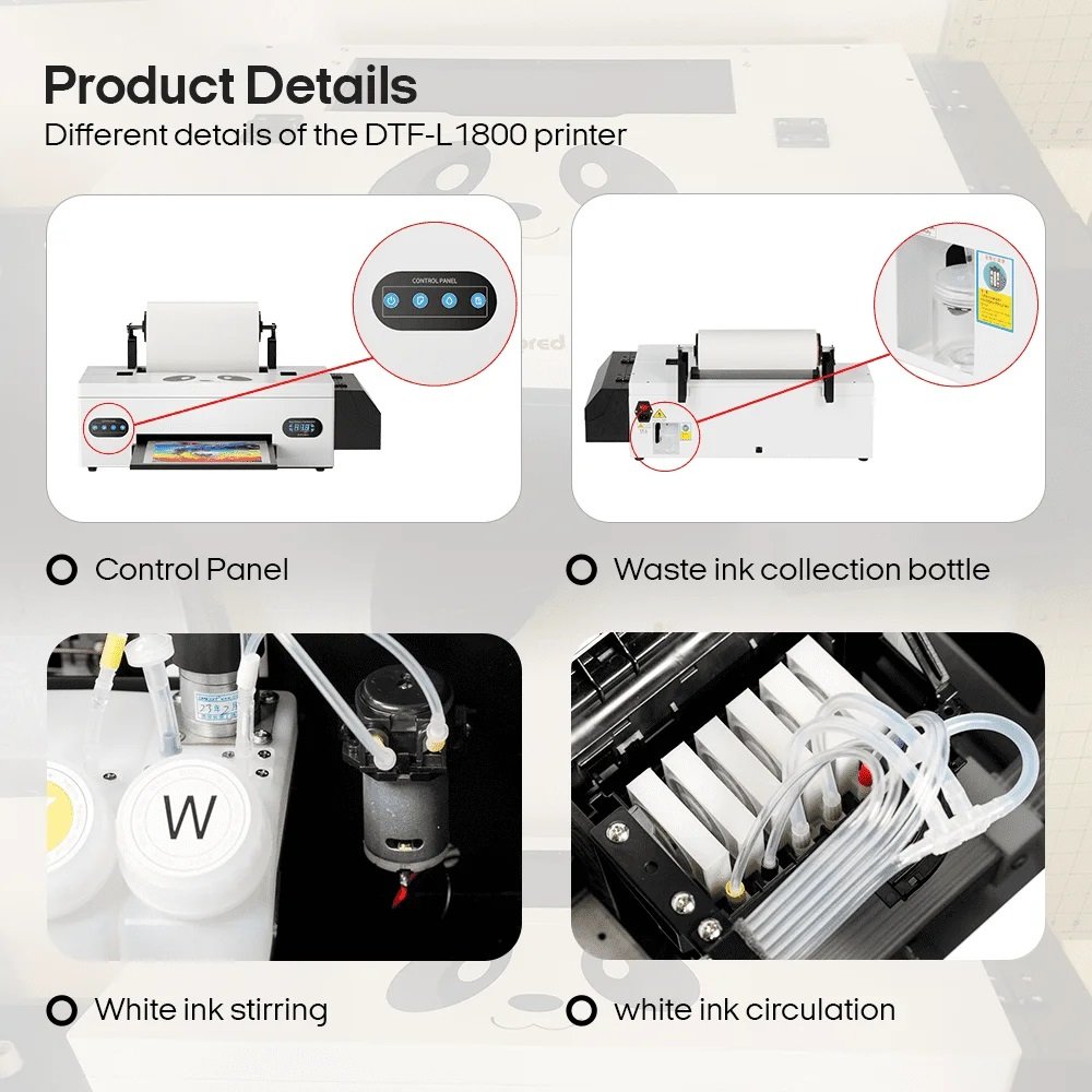  L1800 R1390 XP600 Printerhead Procolored Inkjet Dtf A3 Printer Textile Printing Machine