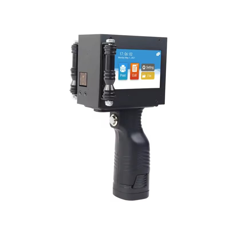 New Portable Expiry Date Handheld Inkjet Printer Barcode Hand Held Batch Code Machine OEM ODM Service Provided Automatic 1set