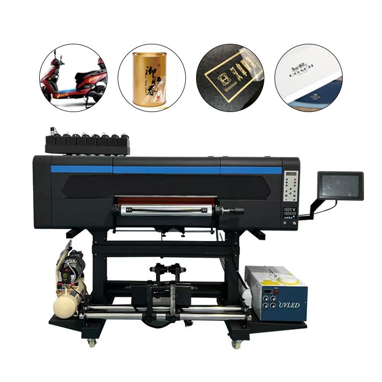 Cheapest 1.8 M Pen Cups Printing Machine 60cm A1 Size Roll To Roll LED Uv DTF Crystal Film Label Inkjet Printer