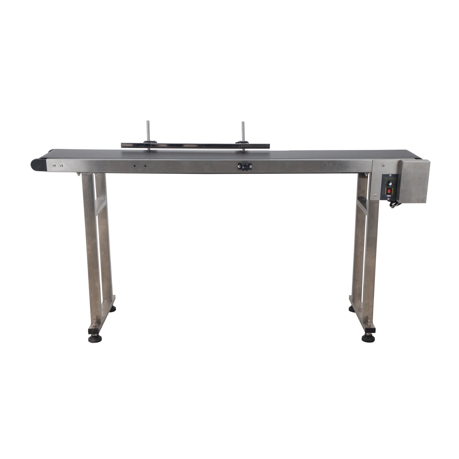Stainless Steel Speed Adjustable Conveyor Belt Table with Single Guard Rail