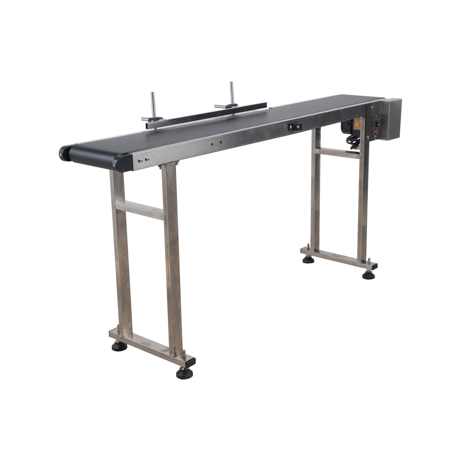 Stainless Steel Speed Adjustable Conveyor Belt Table with Single Guard Rail