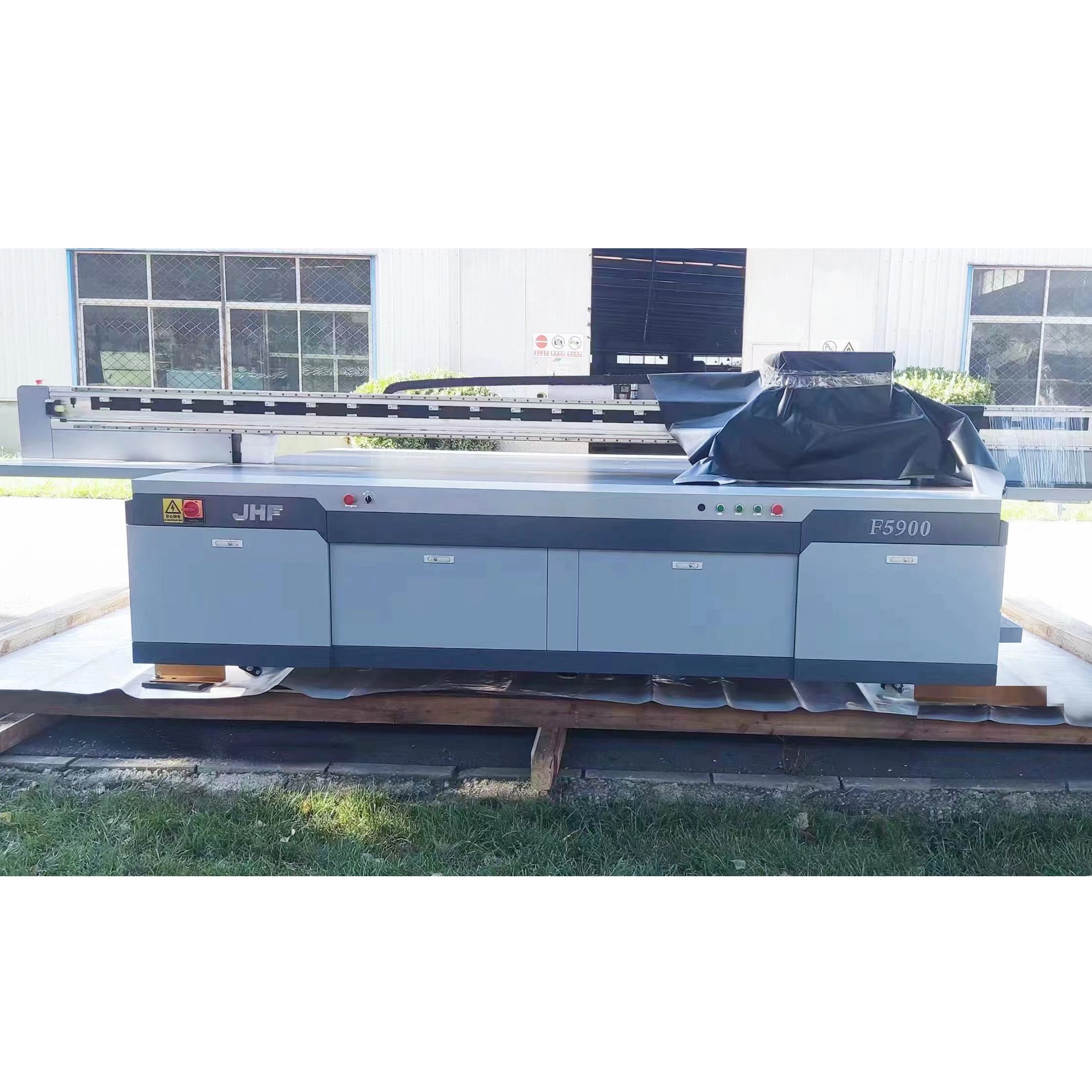 JHF F5900 industrial digital printers vinyl printing uv flatbed with roll to roll printer