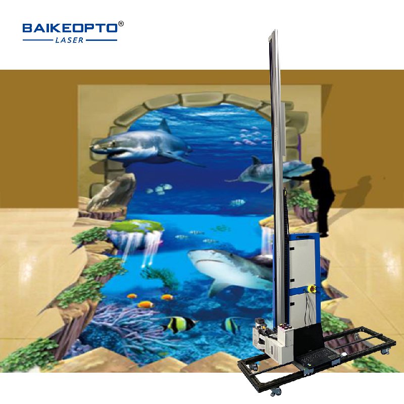 Portable Unlimited Width Direct To Mural Rendering Cmykw Inkjet Background 3D Two-in-one wall printer