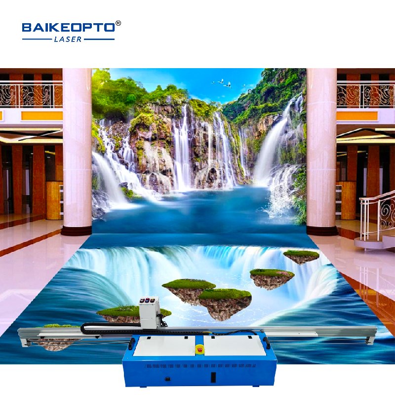 Portable Unlimited Width Direct To Mural Rendering Cmykw Inkjet Background 3D Two-in-one wall printer