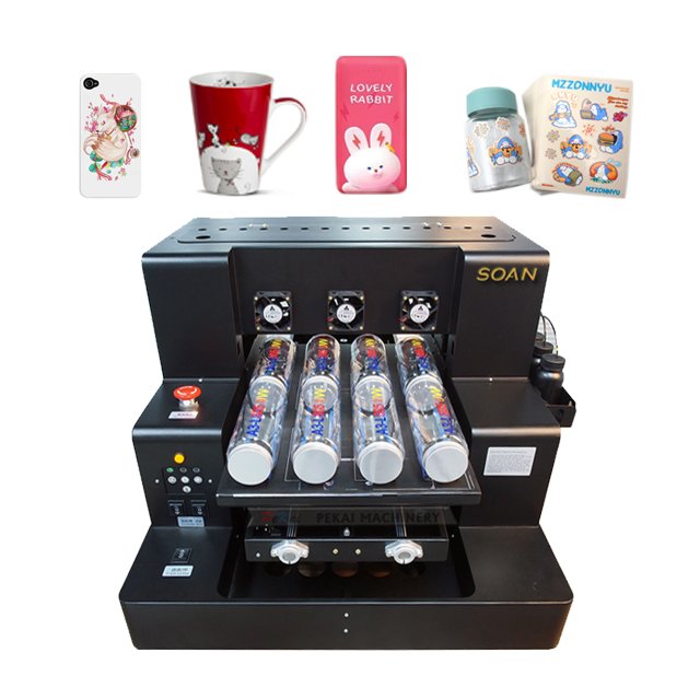 Soan High Quality Global Supplier Printing Machine A3 UV Flatbed Printer For Phone Case Glass PVC Leather Wood AB film sticker