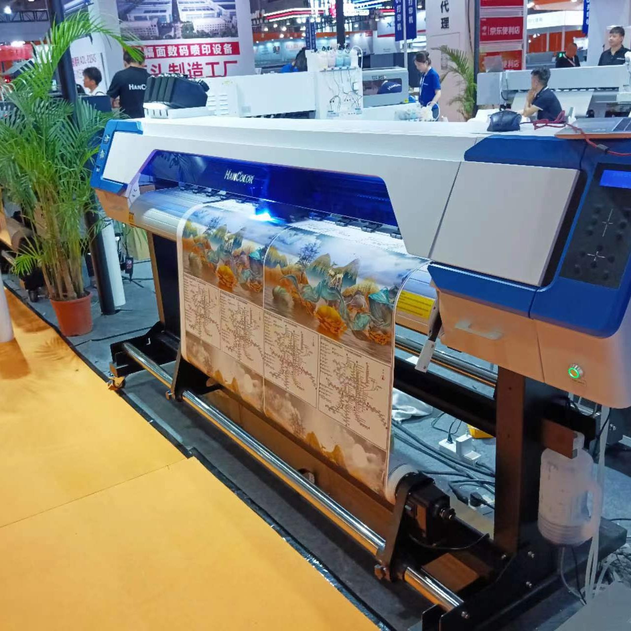 1.9m 3.2m large format uv printer roll to roll digital uv printing machine on leather wallpaper outdoor advertisement printing