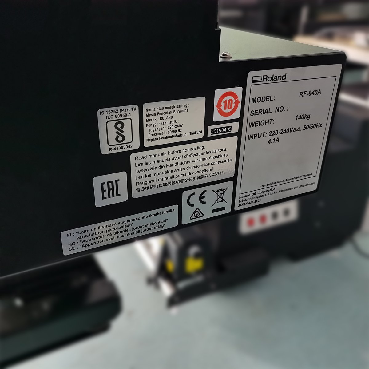 Industrial Inkjet Printer Used Roland RF 640 Eco-Solvent Wall Printer Higher Rate Supplier