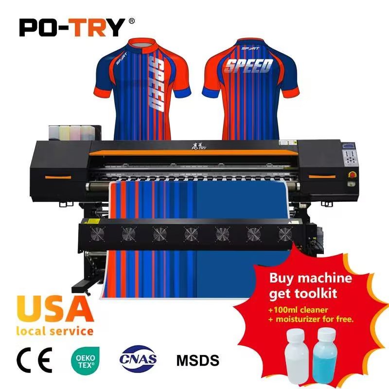 PO-TRY New Updated 2/4 Printheads Large Format Industrial Heat Transfer Sublimation Printer inkjet printers