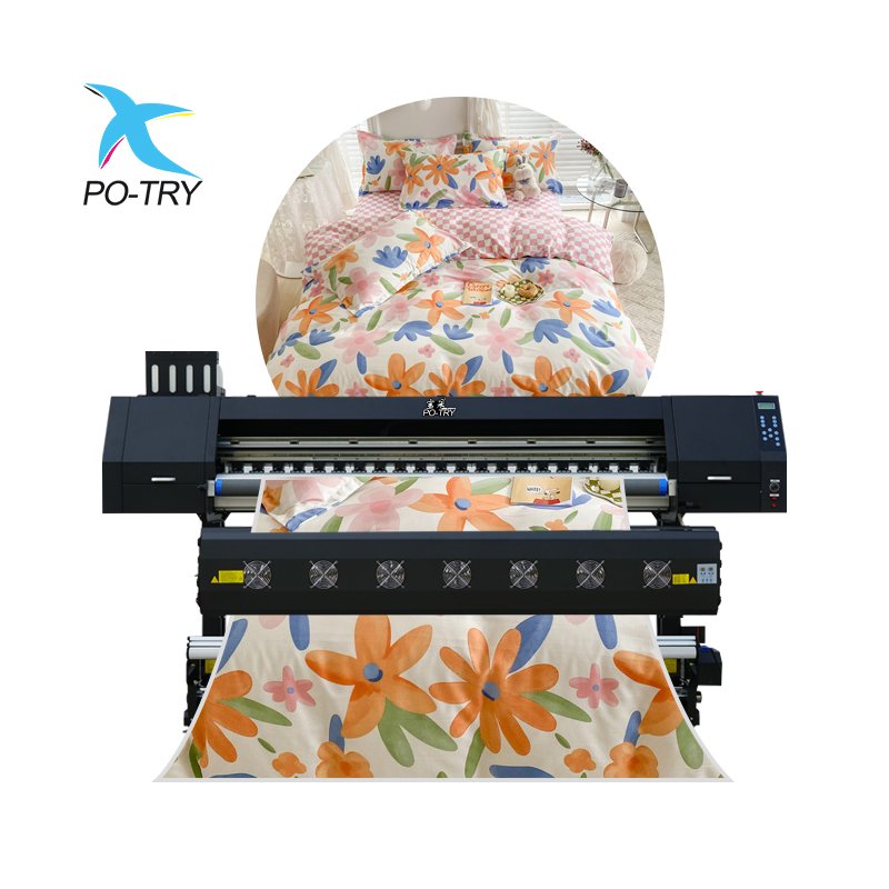 PO-TRY New Updated 2/4 Printheads Large Format Industrial Heat Transfer Sublimation Printer inkjet printers