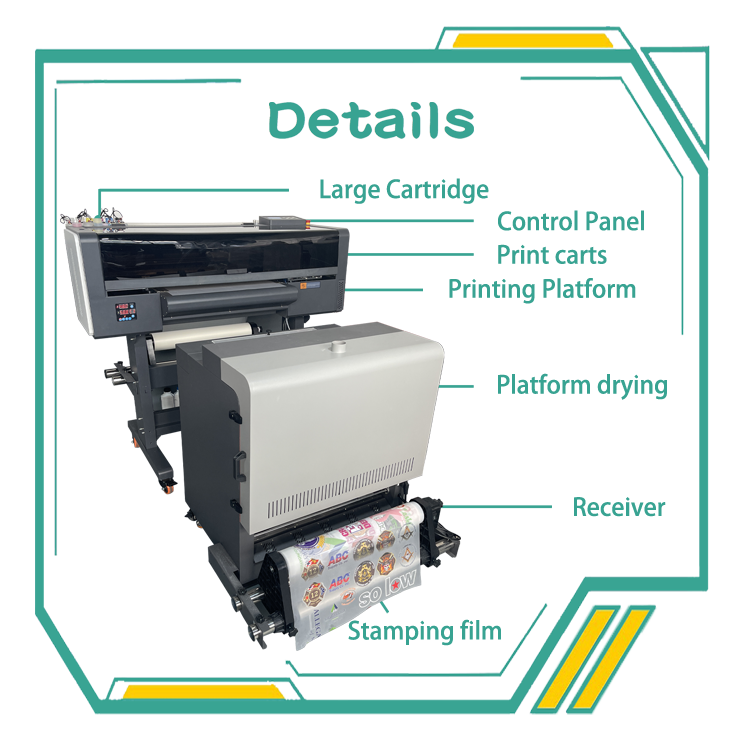 A3 A2 Epson i1600 dtf printer set transfer dual head i3200 60cm inkjet printers dtf t-shirt printing machine 24 inch
