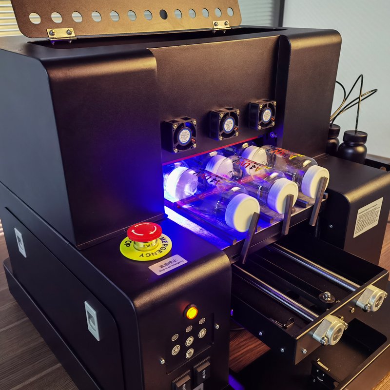 Hot sale Uv Dtf Printer Automatic A4 Uv Flatbed Varnish Printer For Phone Case Bottle Glass Metal Sticker