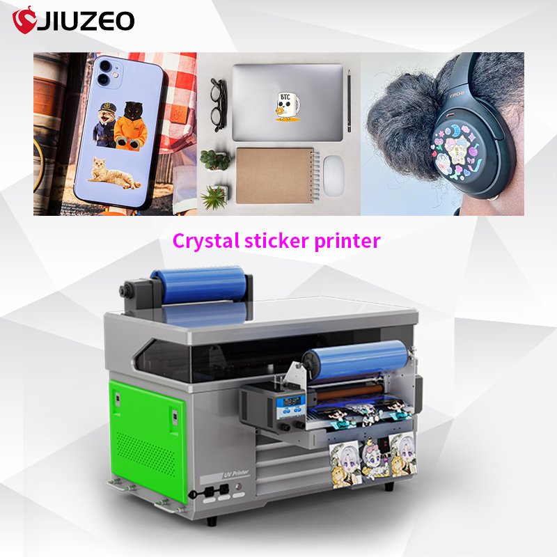 Inkjet Printers For Crystal Sticker A3 UV Printer With Varnish UV DTF for Printing Bottle Pen Phone Case DTF UV Flatbed Printer