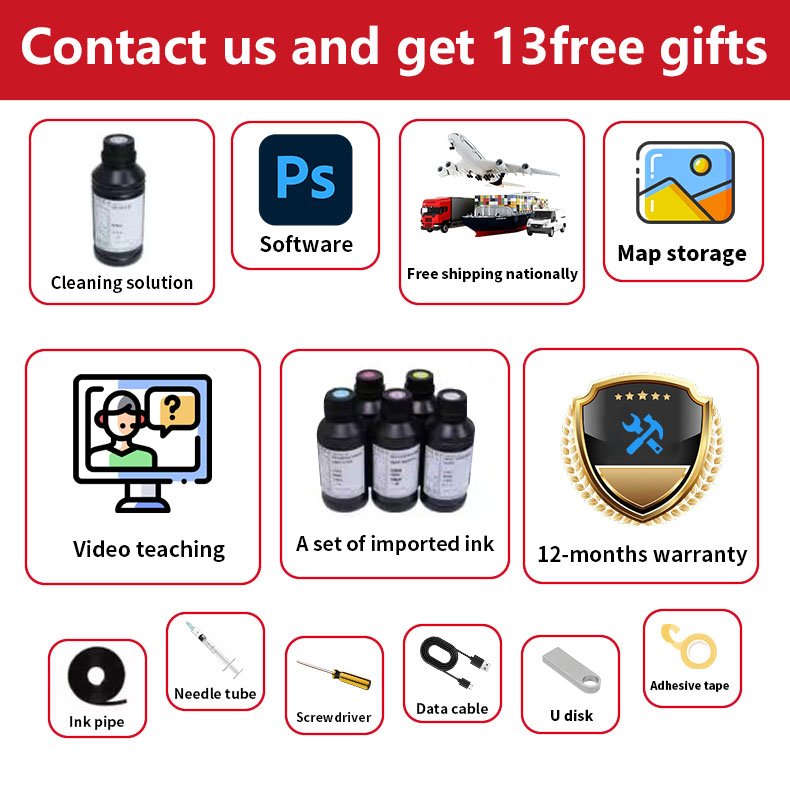 Small desktop A3UV printer, multifunctional UV DTF printer, cylindrical gift printing machine suitable for small businesses