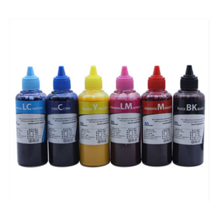 100ml sublimation ink 6 color inkjet printer ink printer for non 100% cotton material