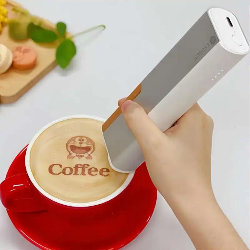 Edible Ink Inkjet Printer EVEBOT Printpen Buletooth Wireless Handheld HD Printing Coffee Beer Bread for Cofe Hotel Restaurant