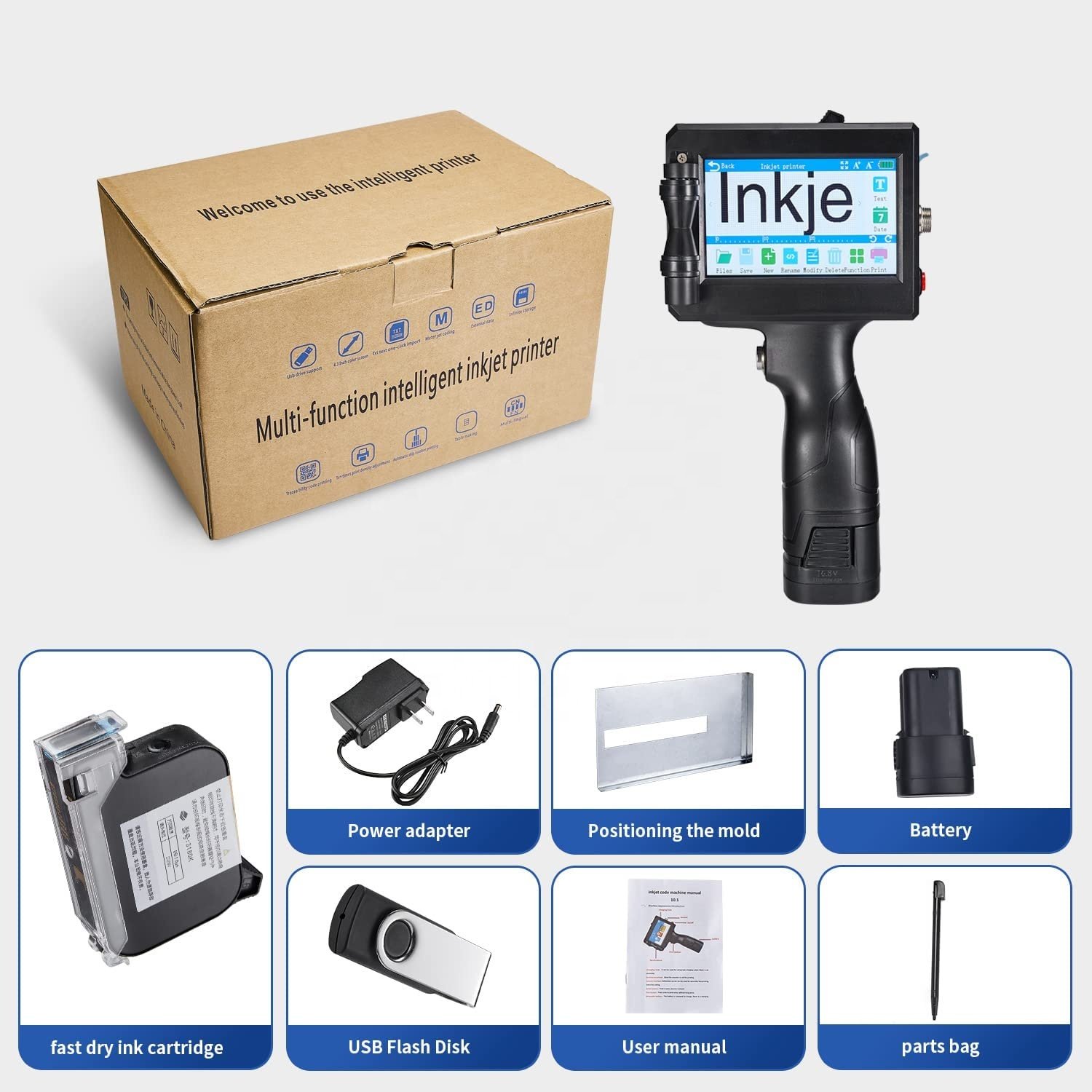 Best Quality 600Dpi High Precision Printing Portable Smart Automatic Batch Carton Code Inkjet Printer