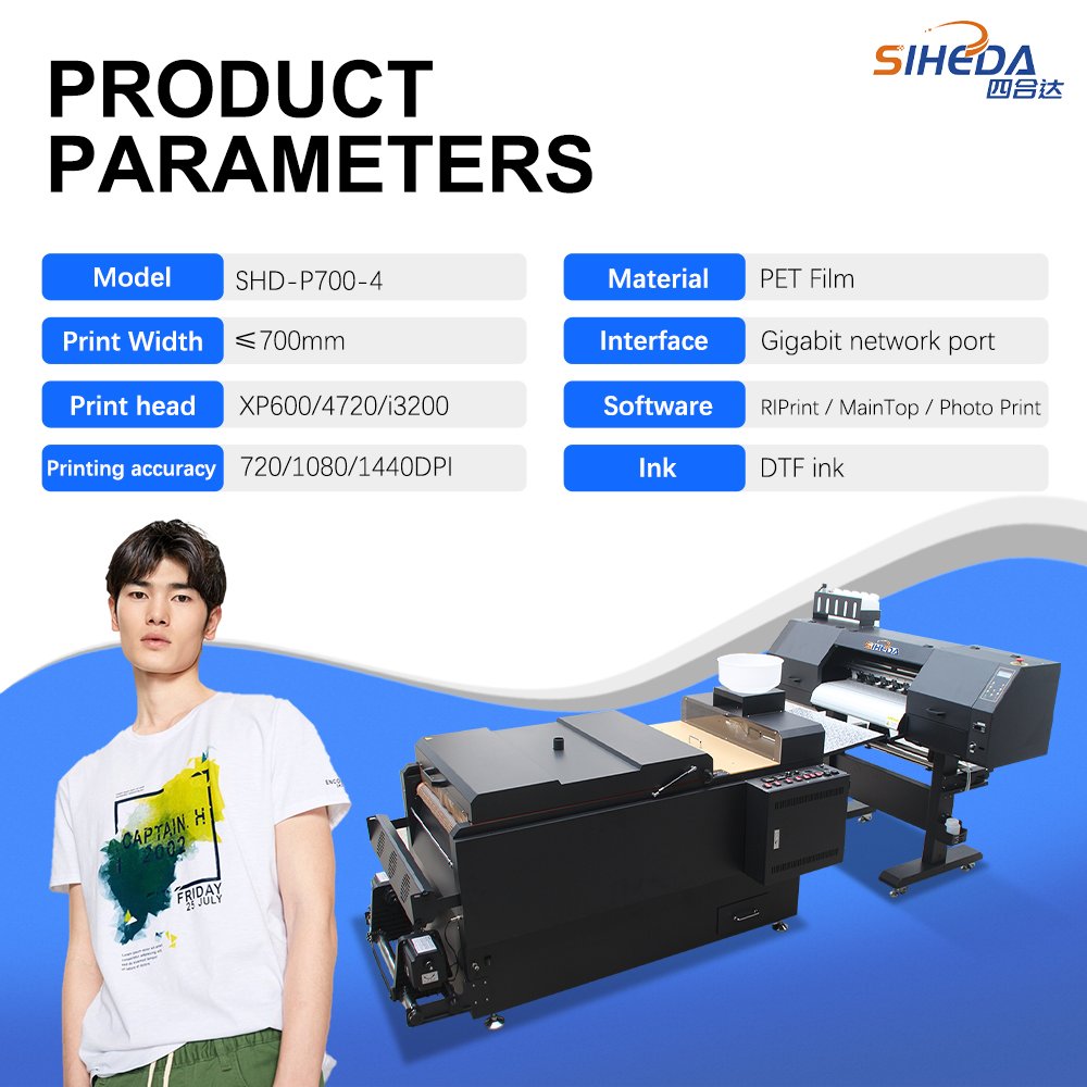 I3200 60 CM DTF Printer PET Heat Press Large Print Machine With Powder Shaker and Color Fixing Machine DTF Printer