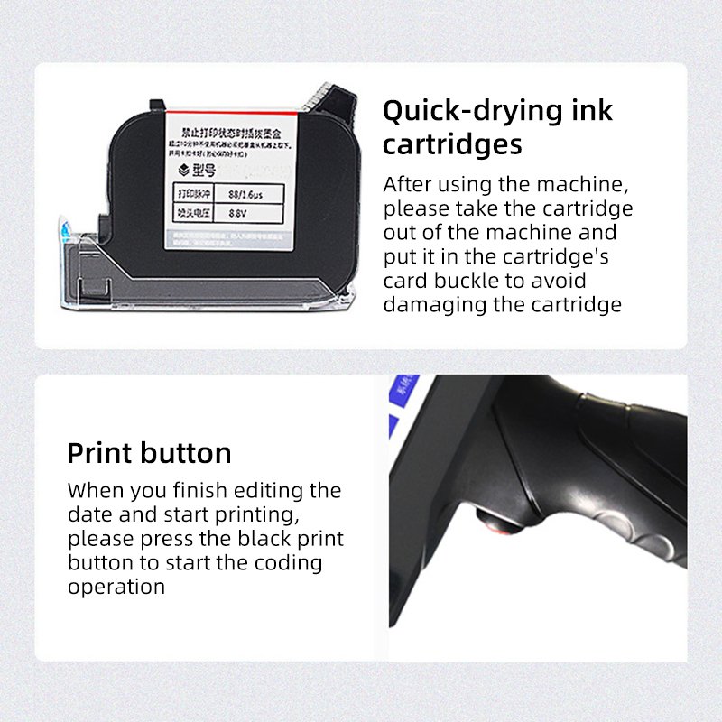 A810 Factory Cheap Qr Coding Barcode Expiration Date Carton Bottle Customization Portable Intelligent Handheld Inkjet Printer