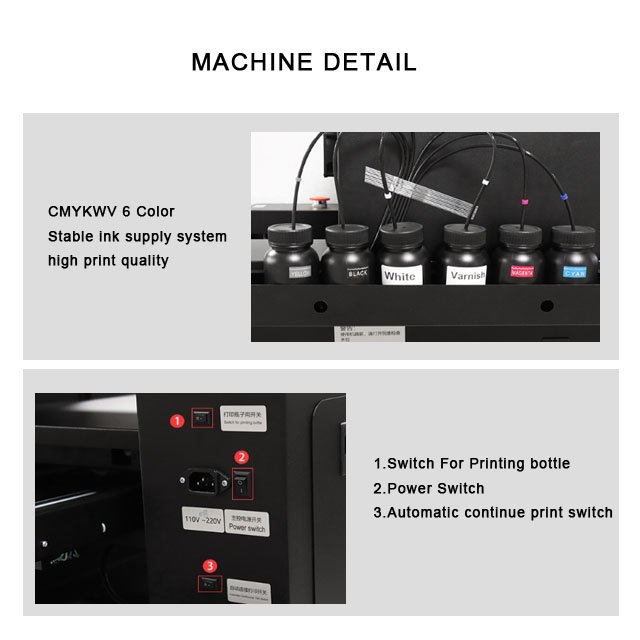 Soan A3 UV DTF printer machine flatbed UV dtf Printer for phone case pen mug bottle glass wood metal acrylic
