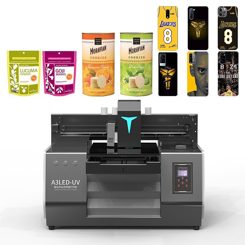 Auto UV Printer Flatbed Bottle Printer A3 Size Printing Machine Commerical A3 Size UV Inkjet Printers Prices For Phone Case