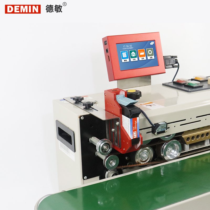 Demin Small Bag Sealing Machine Automatic Coding Machine of Label Inkjet Printer Serial Number Date High-speed Marking Machine