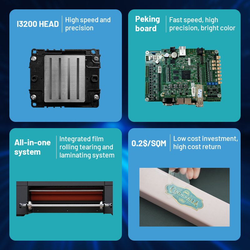 Latest i3200 uvdtf Printer digital Inkjet Printers Roll To Roll A3 Sticker Printing Machine For A/B Film Flatbed UV DTF Printer
